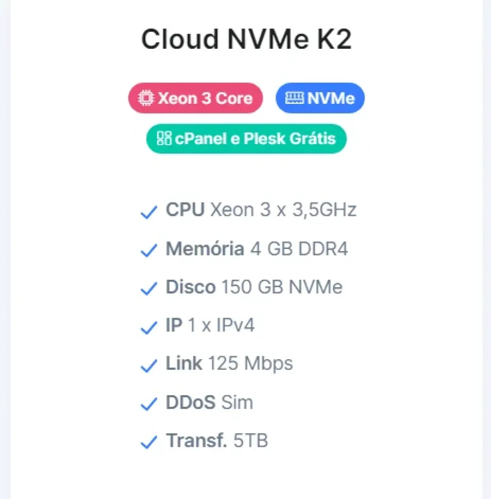 VPS Cloud  da Value Host