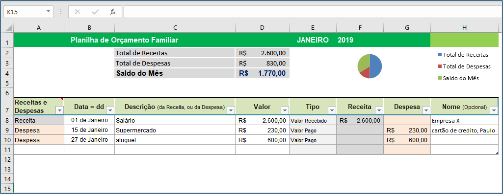 A melhor Planilha de Orçamento Familiar é essa