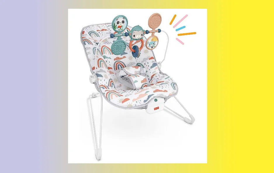 Cadeirinha Diversão Fisher Price Baby no Arco-íris Branco