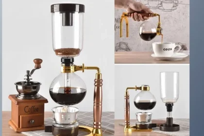 Máquina de café sifão com pote de aço inoxidável