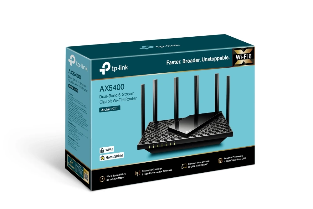 Roteador TP-Link Archer AX73 Wi-Fi 6 Gigabit Dual Band