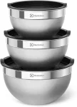 Conjunto de Bowls Inox com Tampa